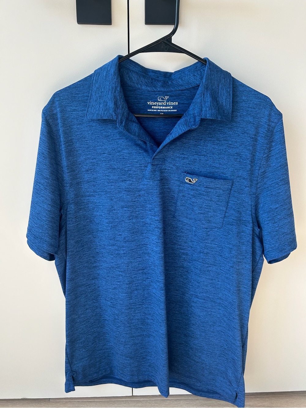 Vineyard Vines Heathered Royal Blue Performance Polo
